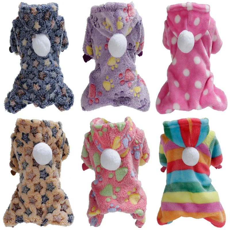 Dog Hoodies Pet Clothes for Small Dogs Puppy Coat Pajamas Fleece Jumpsuit for Chihuahua Doggie Cat Costume Apparel Pet Outfits