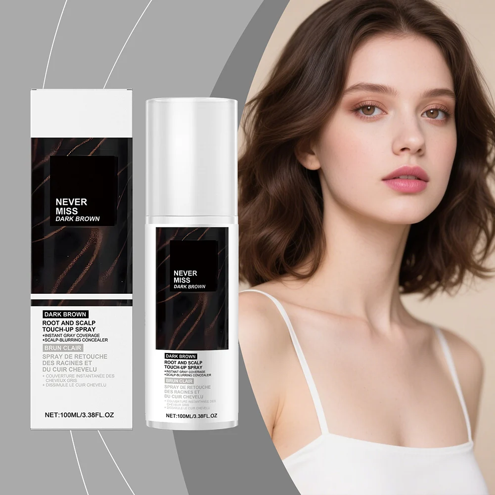 

100ml Temporary Hair Color Spray,Deep Brown Temporary Hair Color For Women,Long Lasting Hair Coloring Spray DIY Party Styling