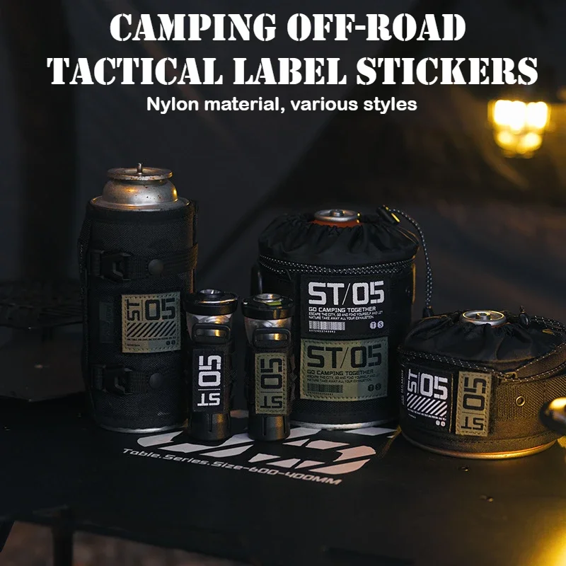 Outdoor Camping Stickers Blackened Velcro Badges Vest Stickers Delicate Camping Equipment Badges Gas Tank Cover Stickers