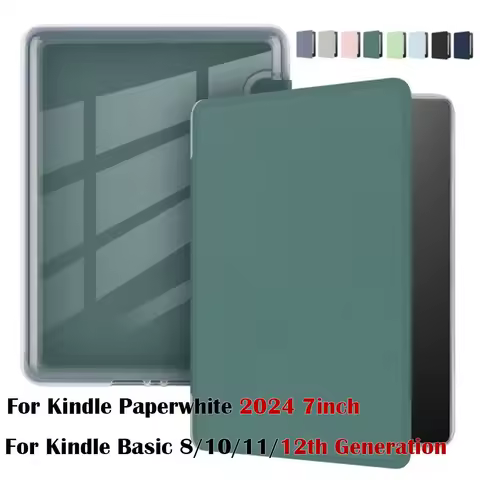 10/11/12th Generation e-Reader Case Acrylic Anti Scratch Folio Cover Ultra Slim for Kindle Paperwhite 1/2/3/4/5 2024 6-7 inch