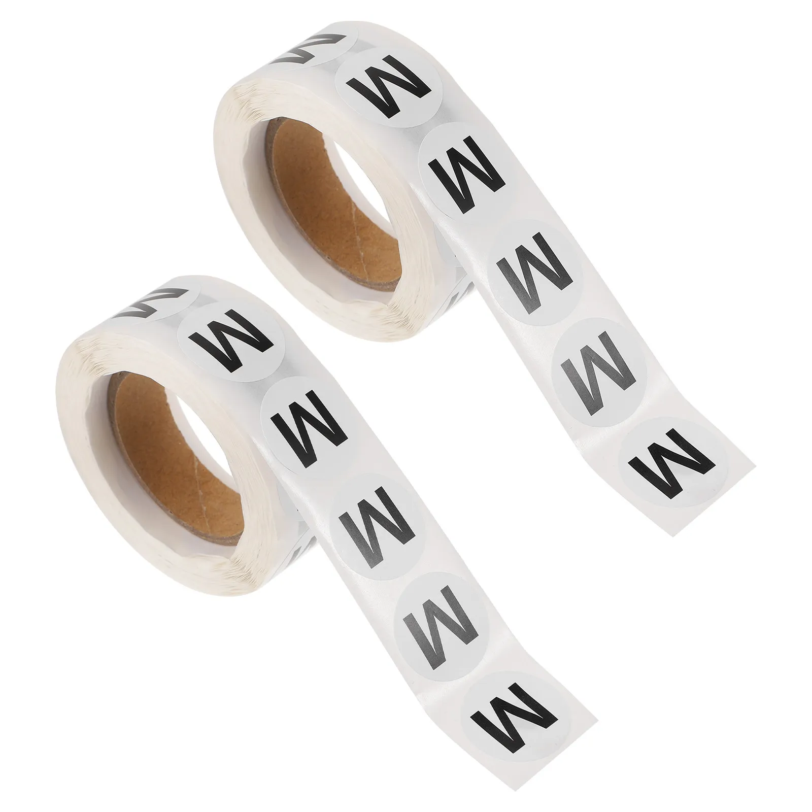 

2 Rolls Round Size Sticker Label Clothing Self-Adhesive Sticker Strong Beautiful Printed Font Multi-Scene Use for Apparel