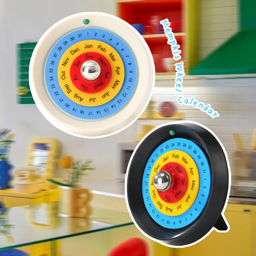 

Креативный вращающийся календарь, декоративный проигрыватель в скандинавском стиле, вечный календарь, сделай сам, ежегодный настольный календарь ручной работы, домашний календарь