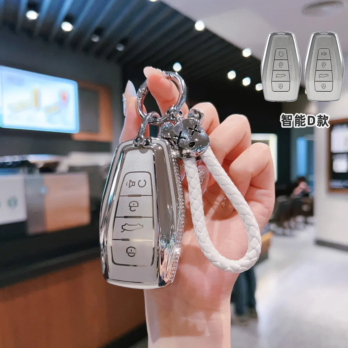 Diamant-Autoschlüsselhülle Schutzhülle für Geely Emgrand X7 EX7 Coolray 2019 Atlas Boyue NL3 GT GC9 Borui X50 X70 – Detail 9