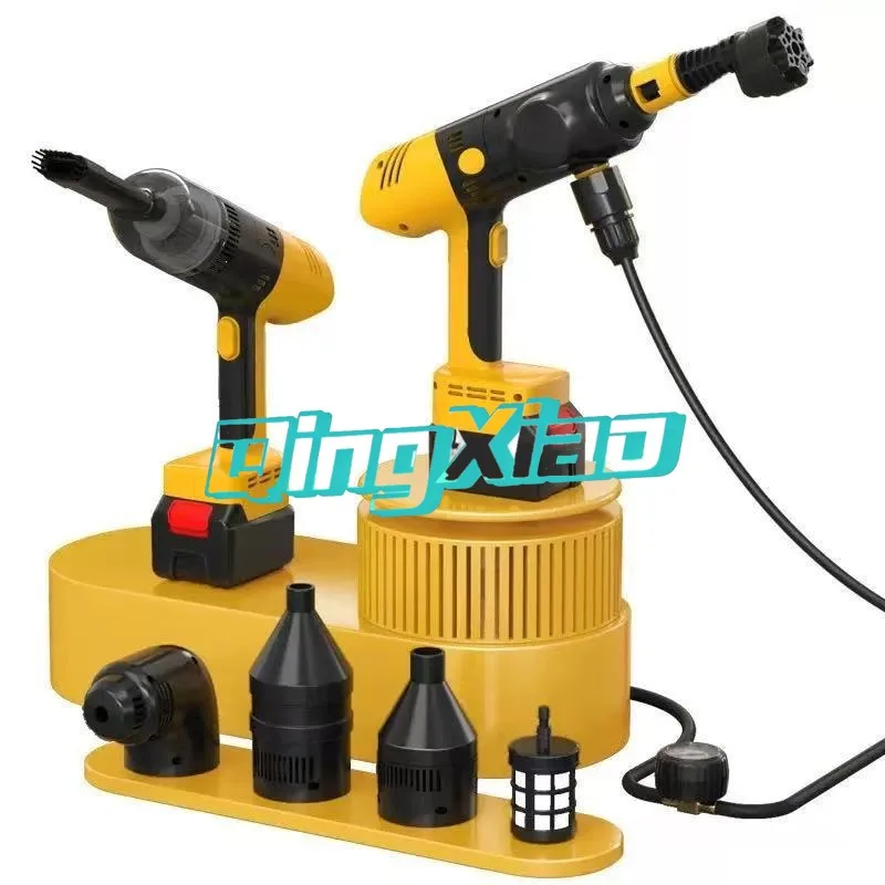 

4 in 1 Multifunctional Cordless High Pressure Car Wash Gun Lithium Battery Electric Washer Portable for Home Garden Cleaning