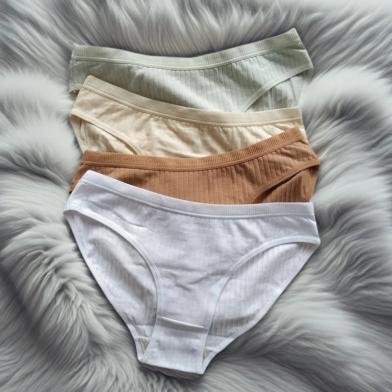 6Pcs/Set Women Panties Cotton Underwear Low Rise Briefs Female Underpants Sexy Lingerie Solid Color Breathable Panty - Image 3