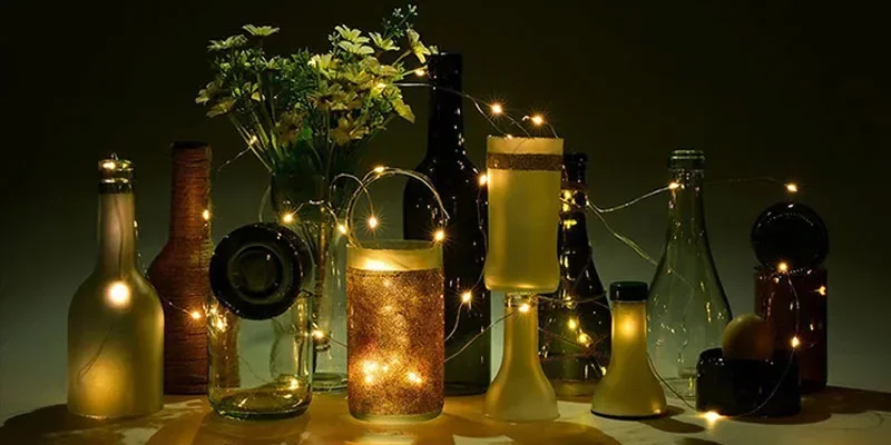 2M Battery Box Timing Light String Copper Wire Fairy 3AA Battery 20LEDs Cold Warm White for Christmas Party Wedding Decorations