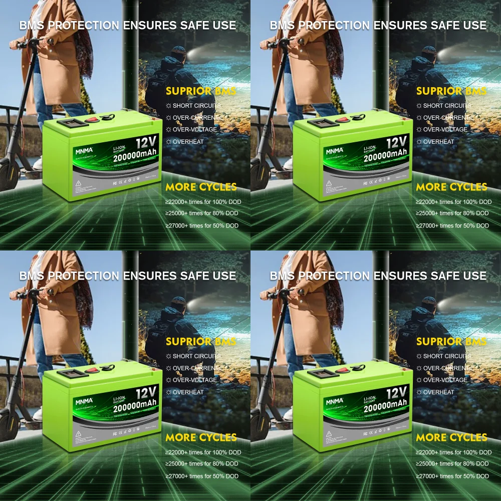 12V 150AH Battery New Upgrade Built-in BMS Support Off-Grid Solar RV Marine Home Use