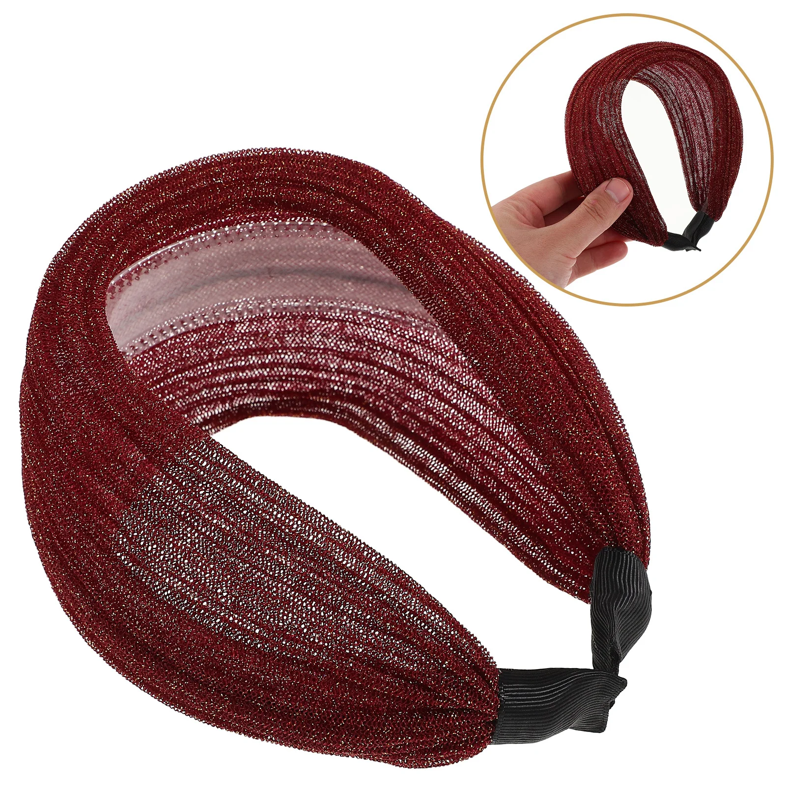 

Wide Headband For Women Non-Slip Elastic Hair Band Large Lace Headwear Daily Party Travel Durable Hair Accessories