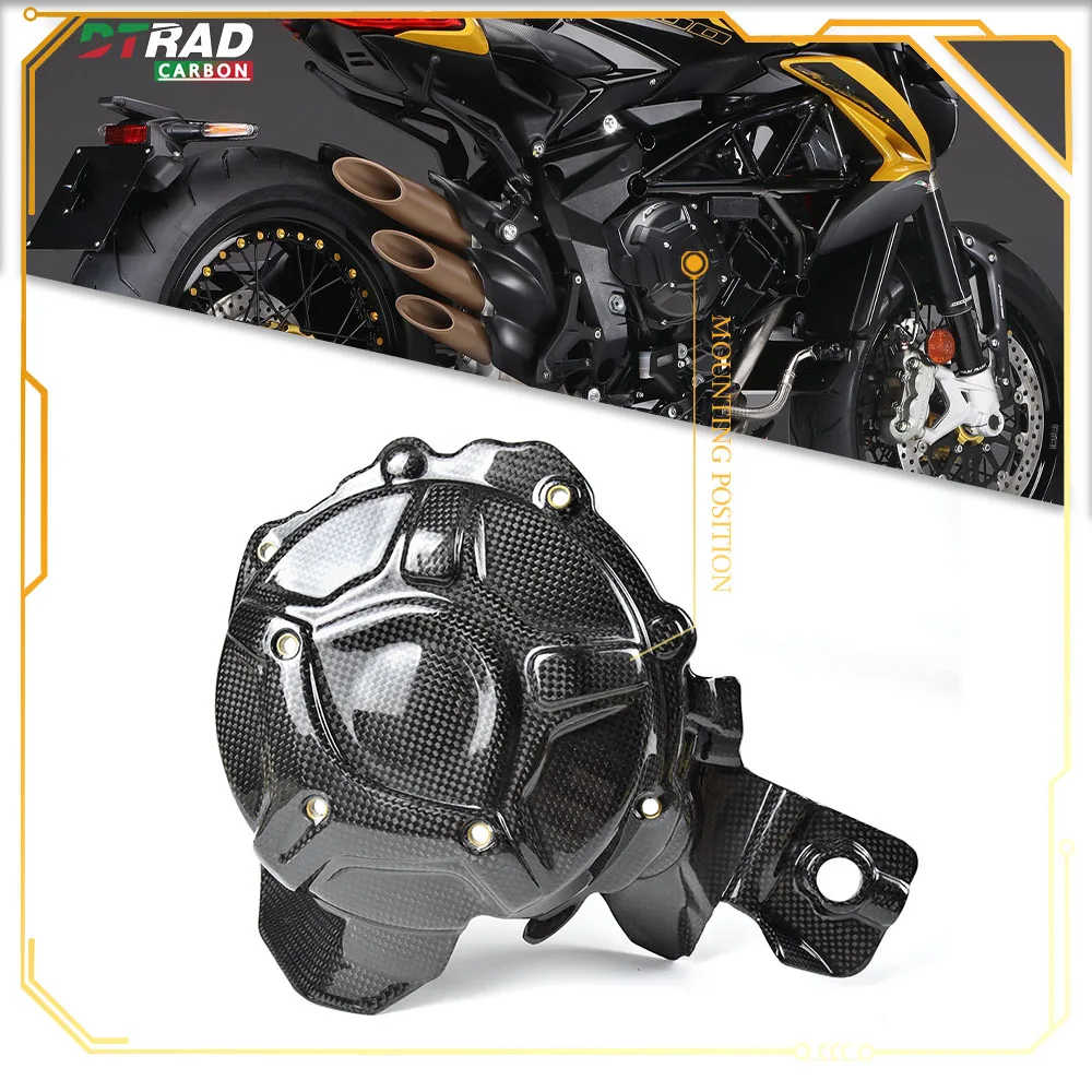 For MV Agusta Dragster 800 RR R RC Dragster800 Accessories Carbon Fiber Engine Clutch Protection Cover Protection Fairing Kit