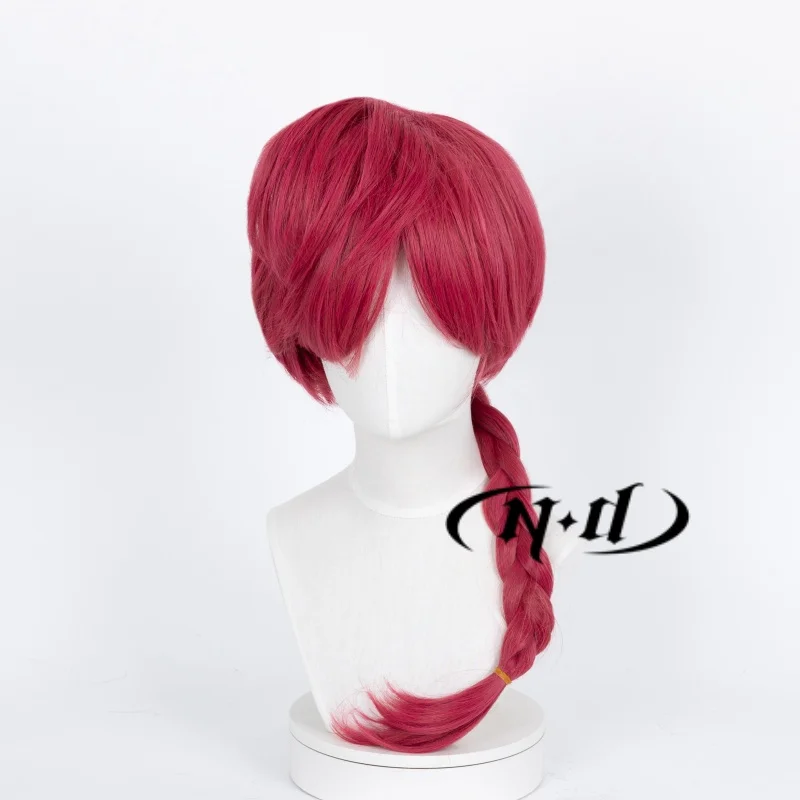 ND Ranma Saotome Cosplay Wigs Red Hairpiece Ranma Anime Cosplay Hair Wigs for Comic Con Coser Costume Theme Party Heat Resistant