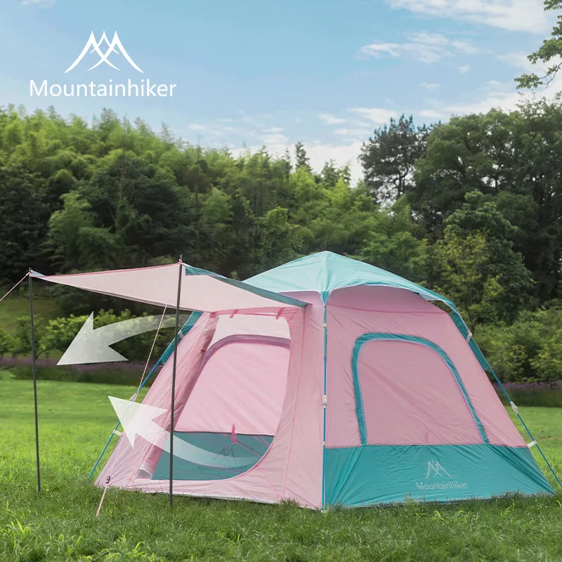 

Mountainhiker 190T PU2000MM Polyester Silver Coated Camping Tent Windproof Sunscreen Quick Open Lightweight Outdoor Park Shelter