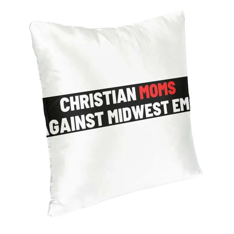 Christian Moms Against Midwest Emo Pillow Case 45x45cm Decor Home Fashion Cushion Decoration Salon Square Pillowcase