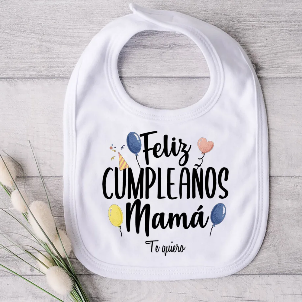 Baby Bibs Happy First Mother \'s Day Print Infant Bib Toddler Cotton Infant Stuff Newbeon Shower Present Boys Girls Burp Cloths