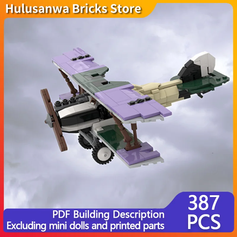 

D.V WW1 Military Fighter Jets Model MOC Building Bricks War Equipment Modular Technology Gift Holiday Assemble Children Toy Suit