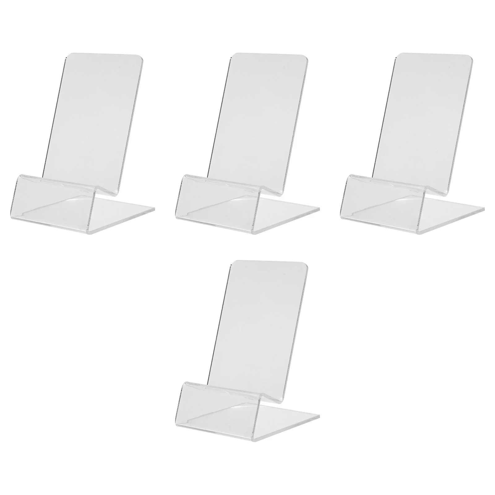 4 Pcs Mobile Phone Holder Tablet Stand Desktop Cellphone Display Mini Acrylic Retail Show Rack Support