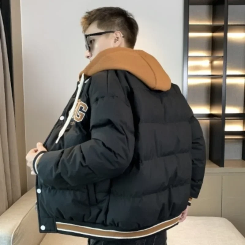 

Plus Size Male Warm New Winter Men's Parkas Thick Warm Jackets Multi-Pockets Casual Hooded Windbreaker Padding Thermal Coat