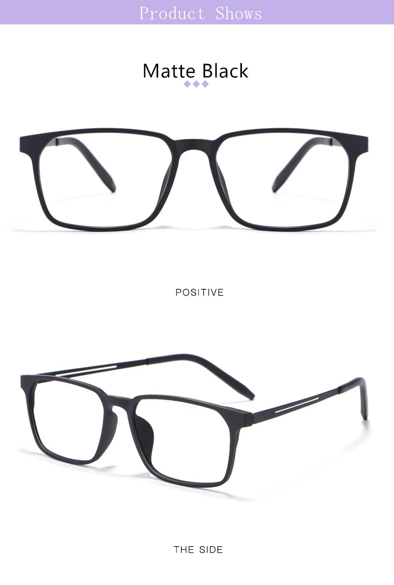 Blaulicht blockiert Luxus reines Titan Lesebrille Männer Frauen ultraleichte tr90 optische Rahmen Brille quadratische Brille – Detail 10