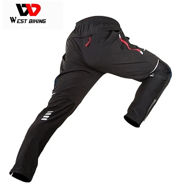 WEST BIKING Cycling Pants Spring Summer Outdoor Sports Pants Breathable Comfortable Cycling Running Trousers Men Bicycle Pants