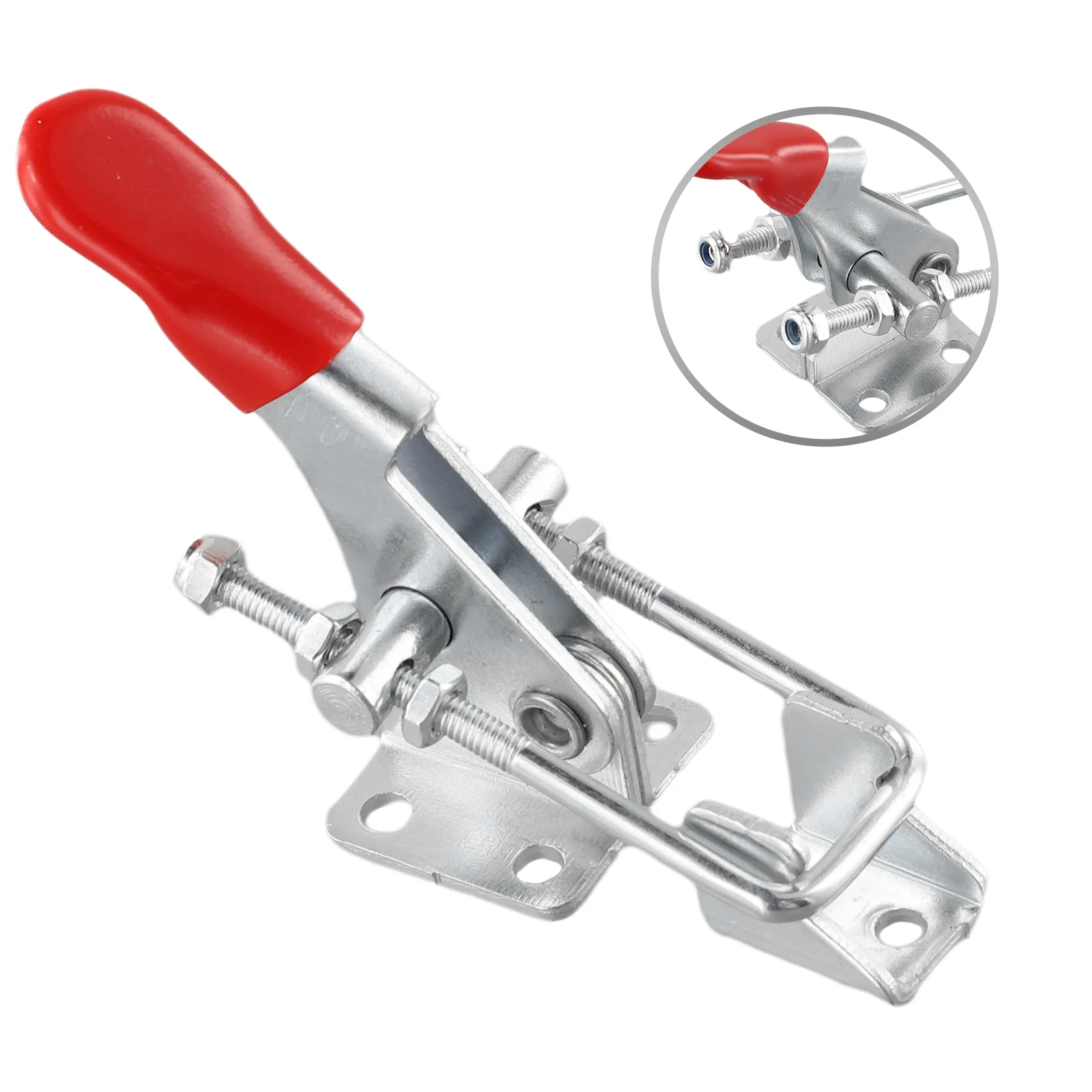 Equipment Toggle Clamp Woodworking Workshop Adjustable Easy To Install Red Silver GH-40323 GH-421 Good Carrying