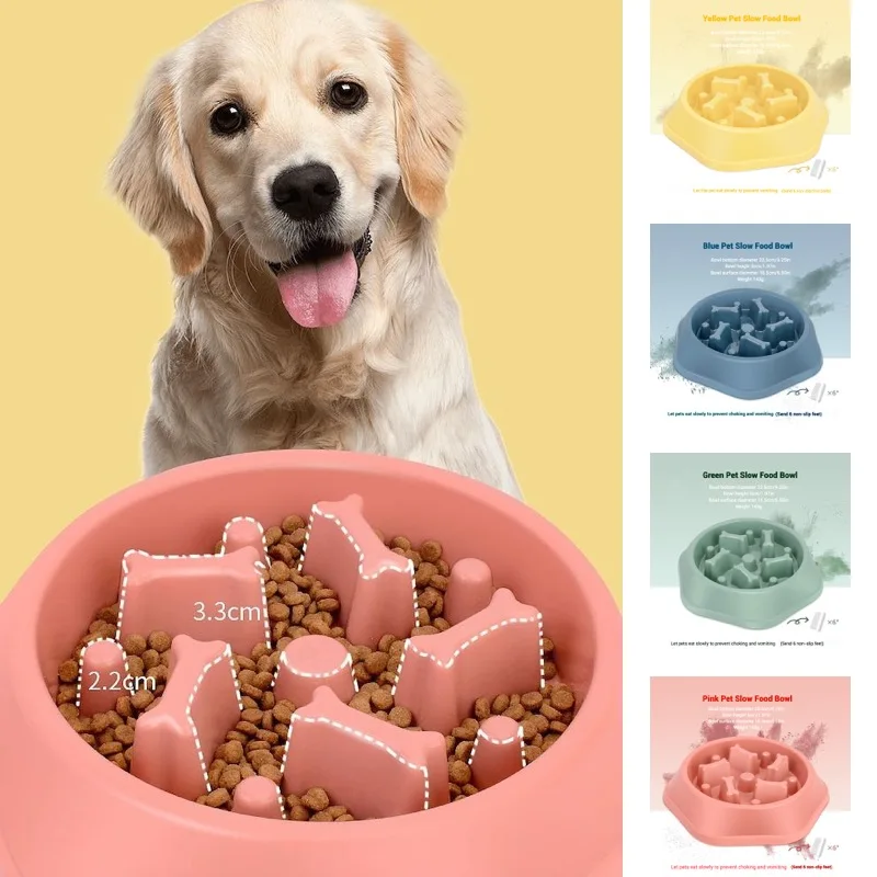 Dog Bowls Slow Feeder, 1.5 Cups Slow Feeding Small Medium Breed, Puppy Bowl for Fast Eater, Dog Dishes to Slow Down Eating Maze