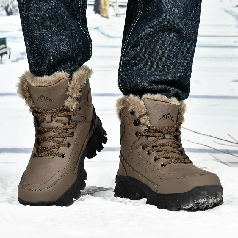 

High quality snow boots casual outdoor off-road hiking boots winter men's shoes new winter high-top men's boots fashion
