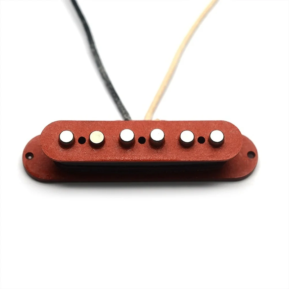 Alnico 5 Magnet Single Coil Pickup Fiber Bobbins Wax-potted Construction Pickup Set For Electric Guitar Whistle