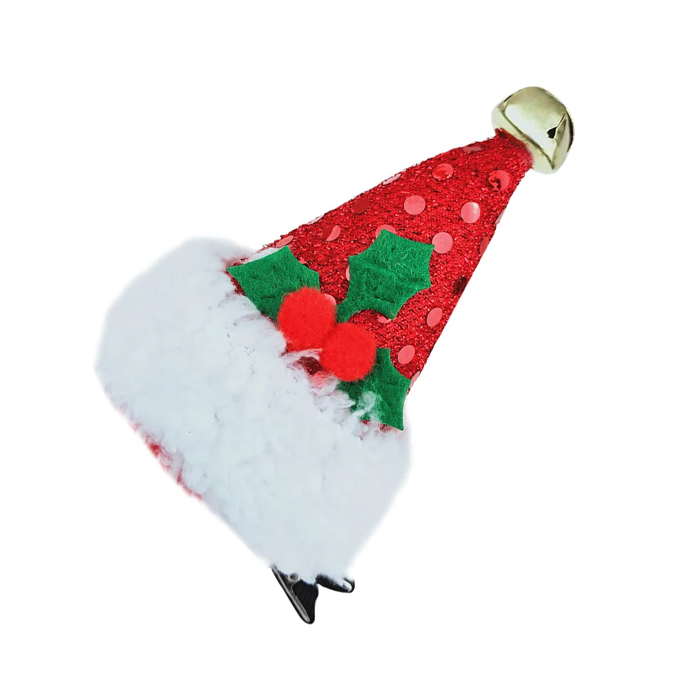 

Santa Hat Hair Clips Sequins Red Alligator Clip Christmas Hairpins Party Accessories for Kids Girls Adults Santa Hat Hair Clips
