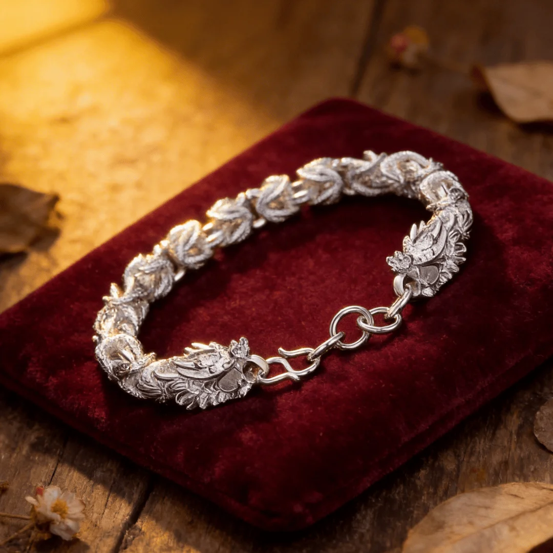 

Новый популярный изысканный браслет из стерлингового серебра 925 пробы с изящной головой дракона для мужчин и женщин, ювелирные украшения, свадебные аксессуары, подарок на день рождения, подарок на вечеринку