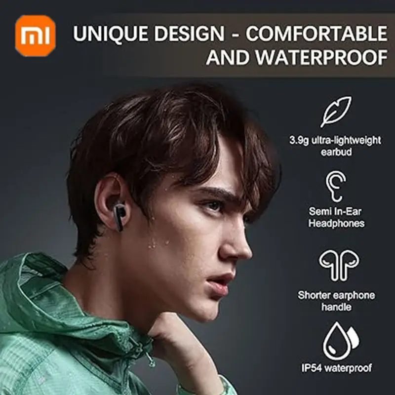 샤오미 레드미 버즈 4 라이트 이어폰 TWS 블루투스 5.3 헤드폰 이어폰 ip54 방수 기능 20시간 재생 무선 이어폰 크기 비교