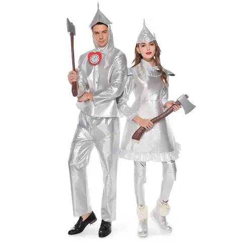 Adult Halloween Carnival Party Wizard of Oz Cosplay Costume Christmas Masquerade Anime silver Tin Man Couples Cosplay Costumes