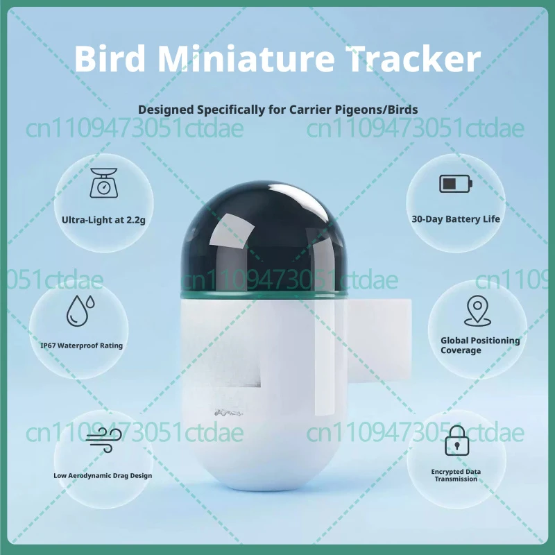 1-5pcs For racing pigeon leg band positioner long standby remote flight track recording device