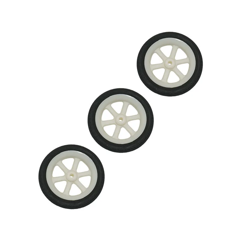 XFlight 10 pièces roues en mousse Super légères pour avion RC, pneus éponge à 6 rayons blanc Dia 30-50mm, accessoires de train d'atterrissage de Drone RC