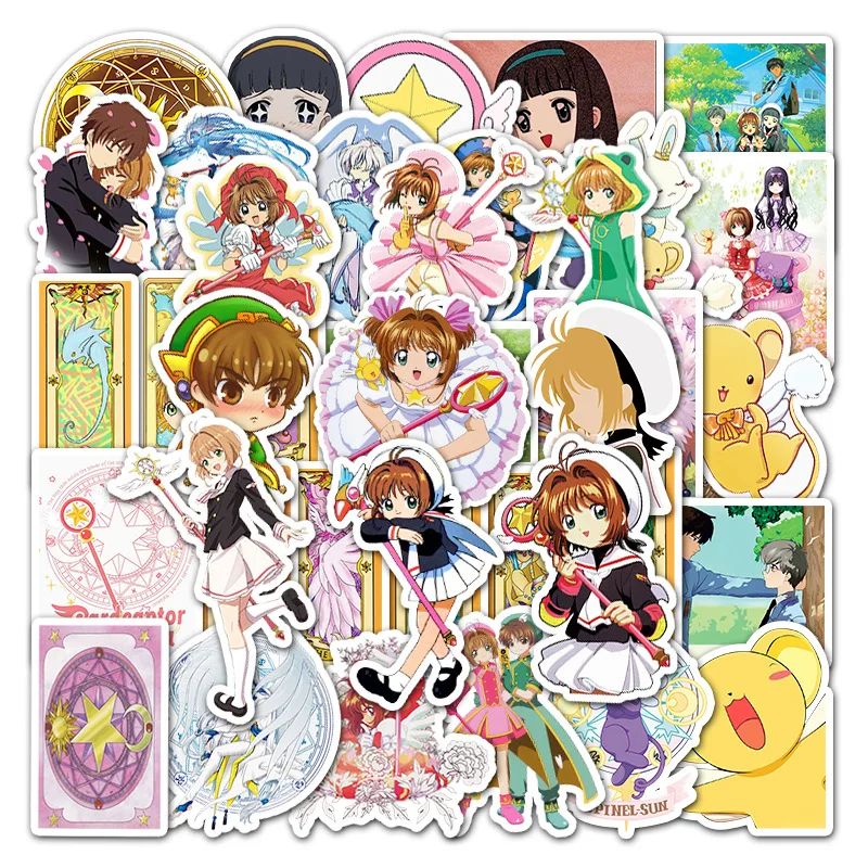 50 Versatile Sakura Cartoon Animations, Cute and Personalized Graffiti, Creative Notebook Luggage, Car Decoration Stickers
