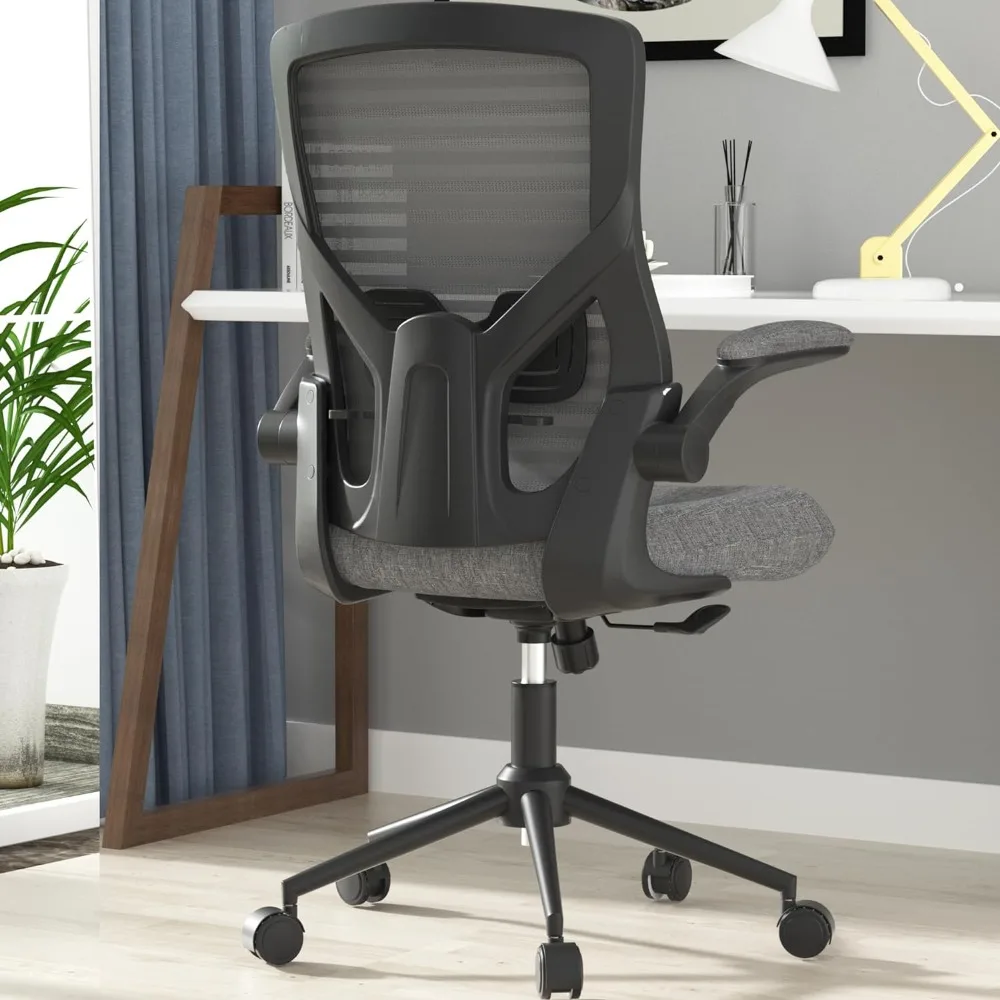 Silla de escritorio ergonómica con cojín Premium de 4,2 "para curado en frío, soporte Lumbar ajustable, silla ejecutiva de computadora de malla de espalda alta