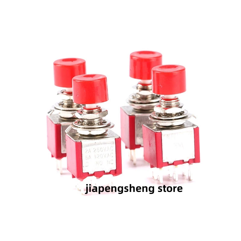 

(2PCS) Pushbutton switch PS-102 202 With Little Red Riding Hood round self-reset button 3/6 pin pushbutton switch