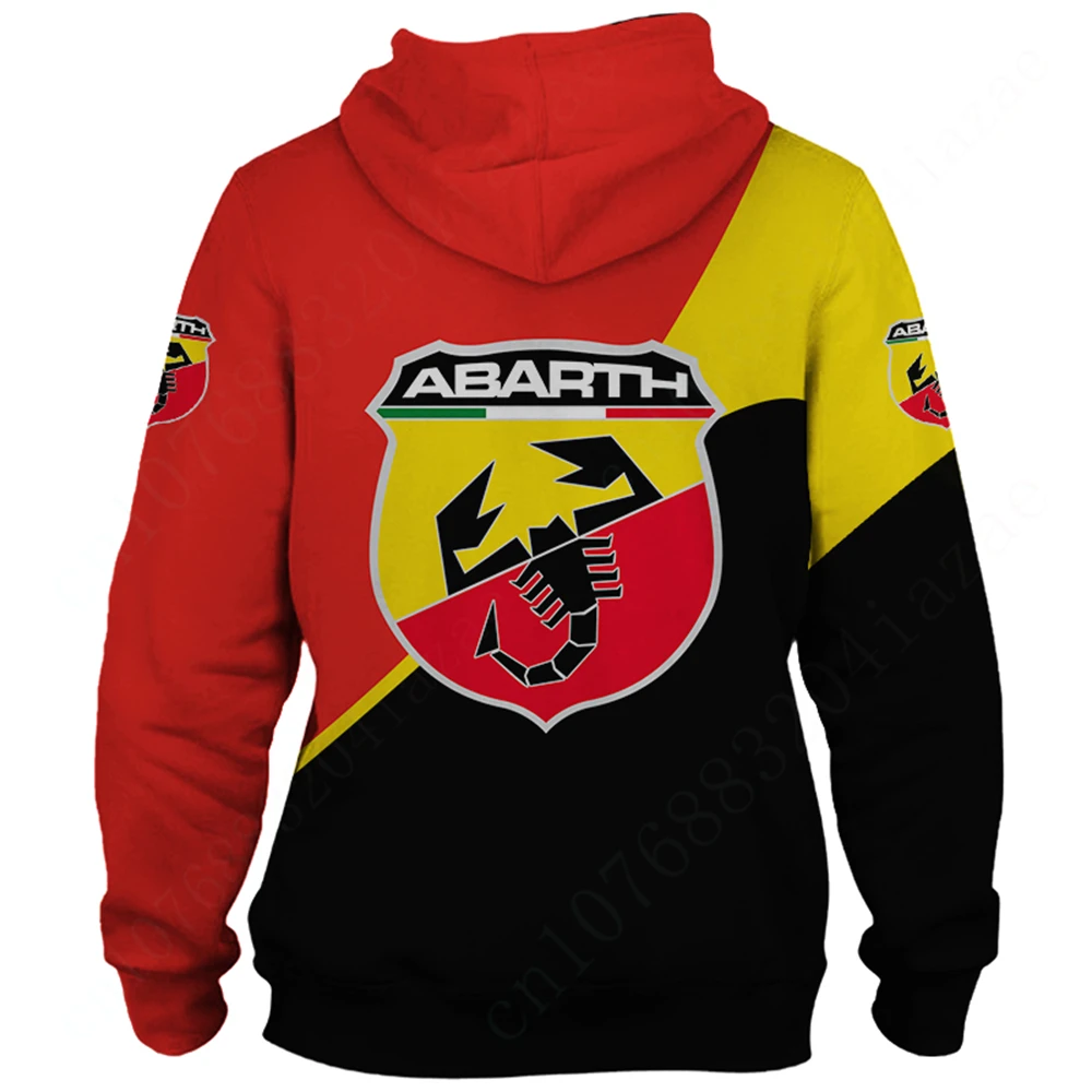 Abarth abbigliamento felpe con cappuccio Anime per uomo donna Harajuku felpe con Zip Oversize Casual stampa 3D Pullover Top felpa Unisex