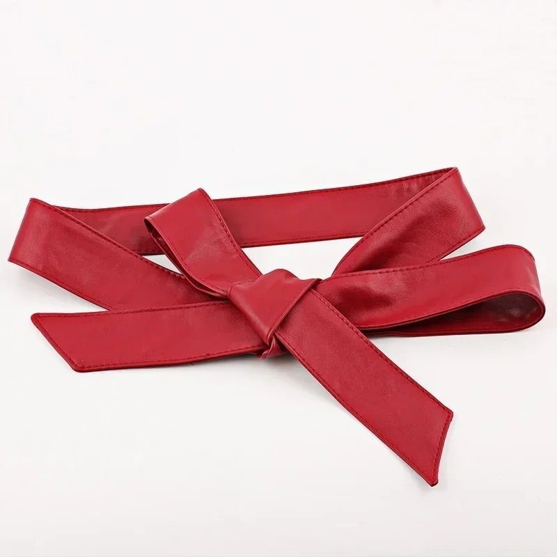 

Women Fashion Solid Color Waistband Bow Wide Waistband Dress Accessories Small Scarves Ribbons Tied Hair Ribbons Creative Gifts