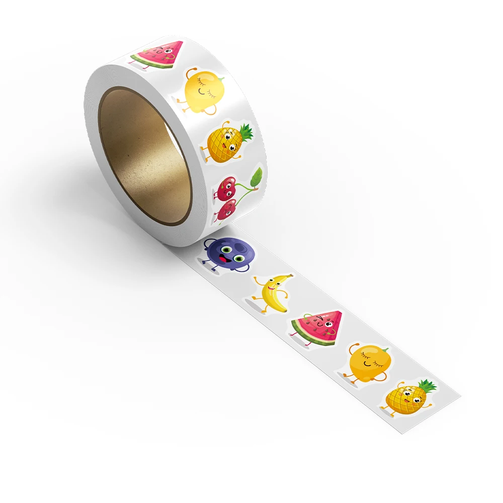 100-500 قطعة من ملصقات القرطاسية لحفلات أعياد الميلاد، بالون فواكه أرضي، لافتة سعيدة، ملصقات خضروات للثلاجة #2