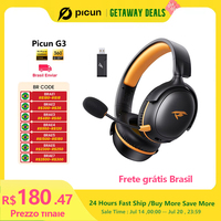 Picun G3 Gaming Wireless Headphone with Mic Over-Ear Headphones Bluetooth 5.4 40mm Driver 2.4G/Wireless/Cable USB Headsets 65H