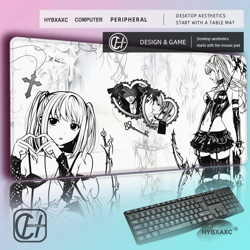 New Misa Amane Light Yagami Desk Mat Death Note Anime Mousepad Computer Gamers Lock Edge Mouse Pad Gaming E-sports Keyboard Pads