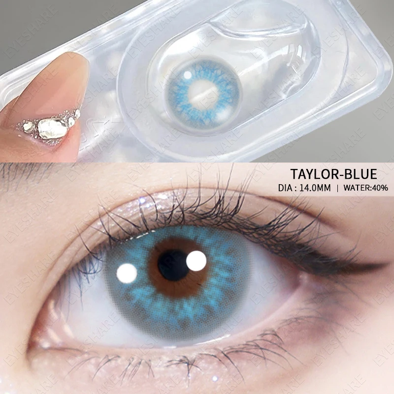 EYESHARE 2pcs Natural Color Contact Lenses for Eyes Colored Contact Lenses for Eyes Color Lenses Yearly Beautiful Colored Lenses