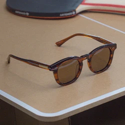 Vintage Square Polarized Sunglasses for Men Anti-ultraviolet UV400 Retro Sunglass Women Trendy Acetate Frame Eyewear Sun Glasses