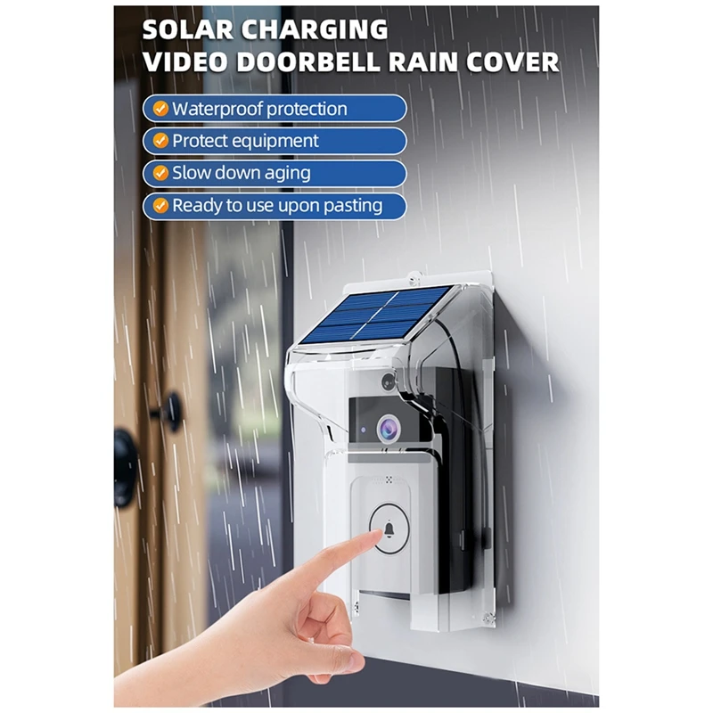 Wifivisual Campanello Telecamera Ricarica solare wireless Visione notturna impermeabile Smart Home HD Campanello Citofono bidirezionale Voce