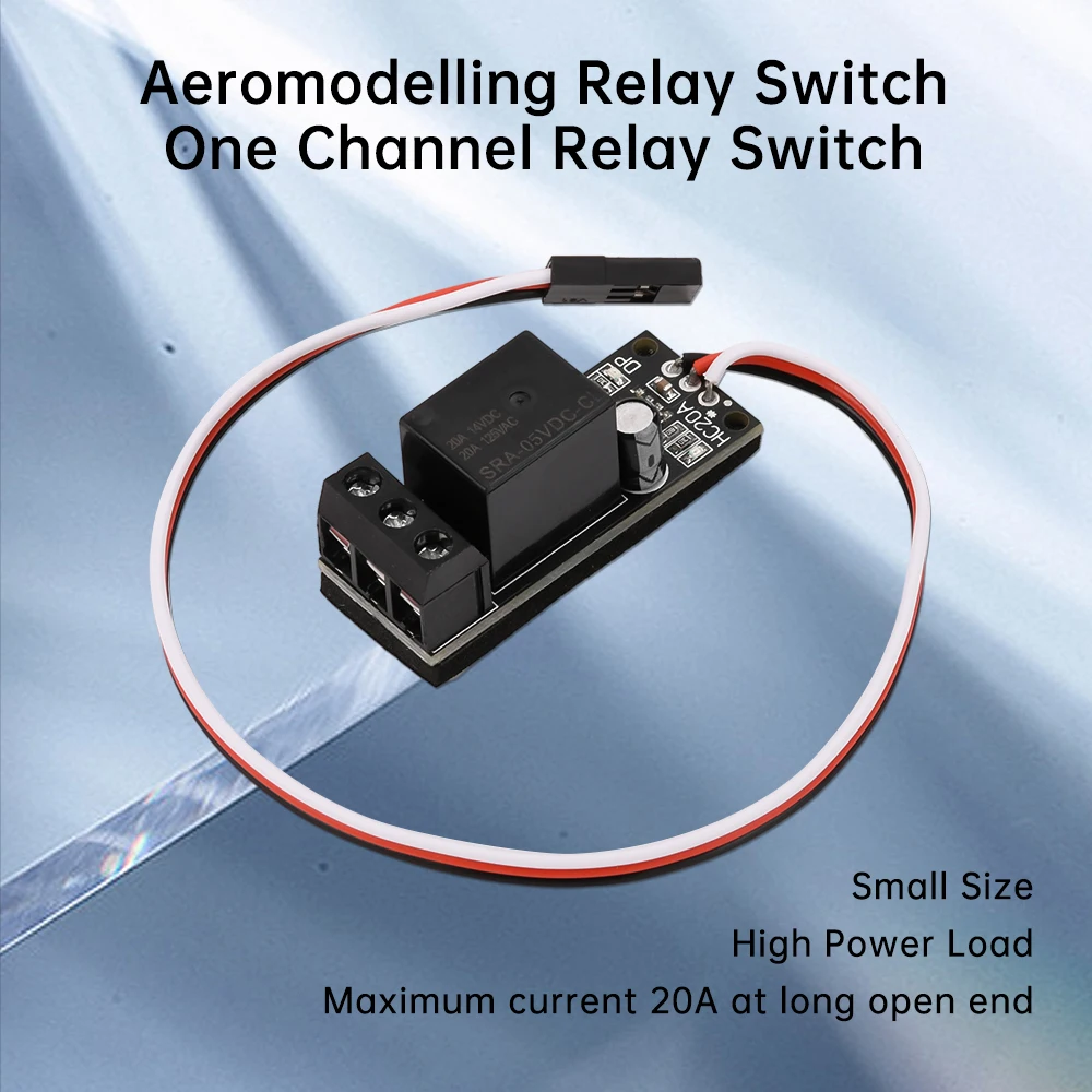 20A Remote Control Model Airplane Switch Relay PWM Light Controller Receiver 4-5.3V 5-10V Model Switch for 5V voltage receiver