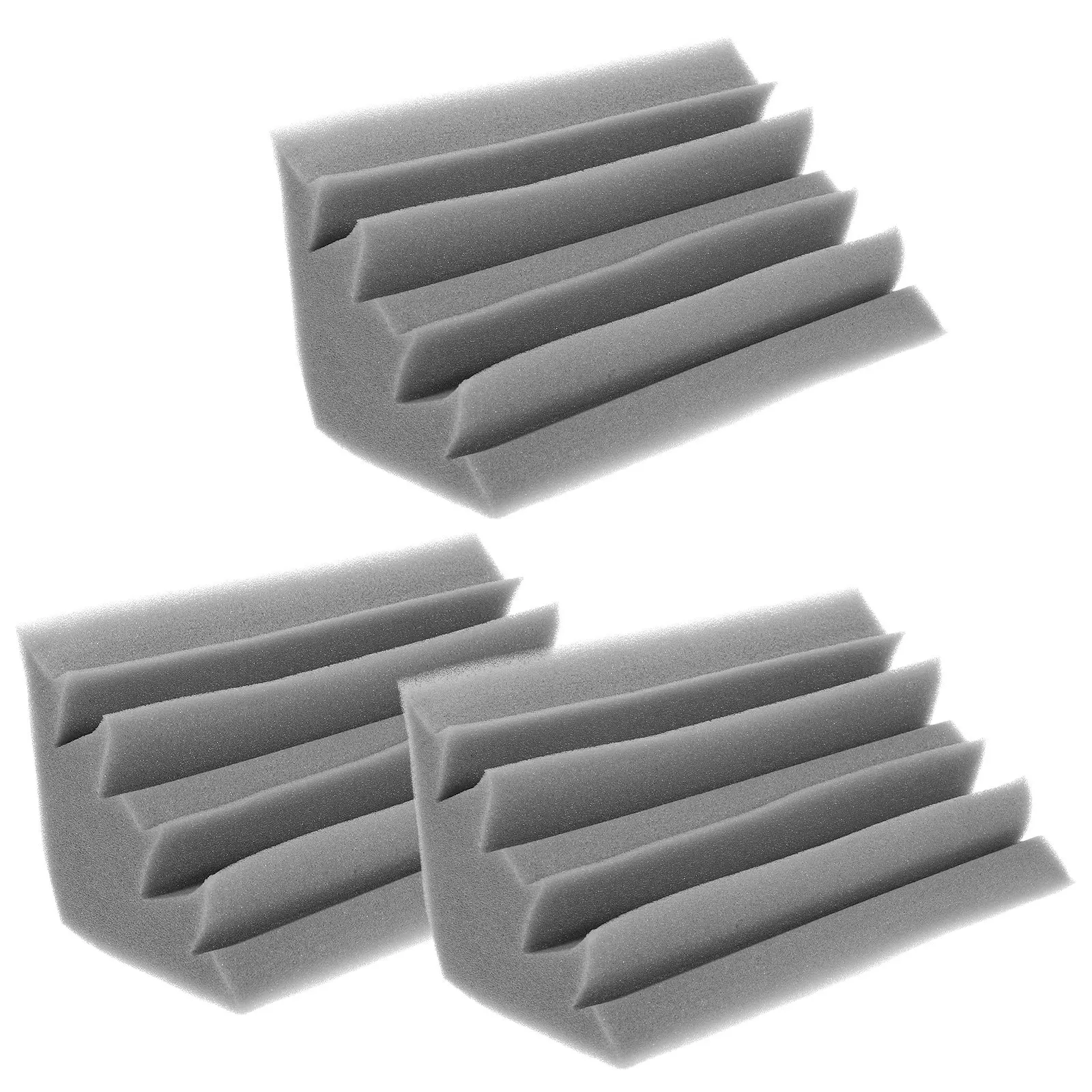3Pcs Corner Bass Trap Sound Absorbing Foam Tiles for Studio Recording Room Acoustic Control Panels Material Supplies