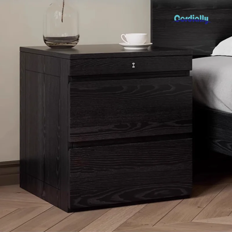 Space Saving Bedside Table Hidden Storage Safe Cabinet Locker Organizer Nightstands Bedroom Home Furniture