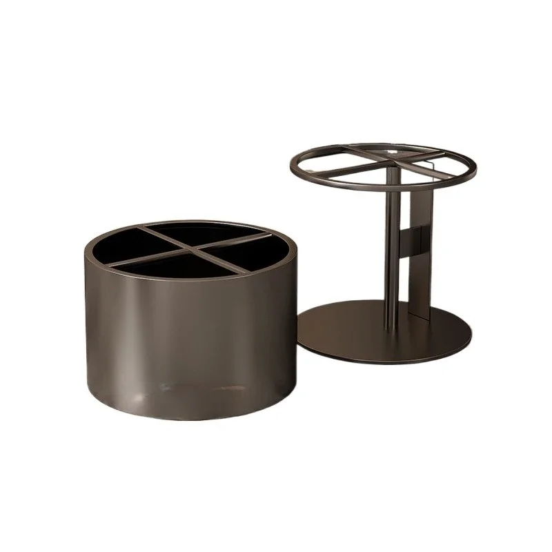 طاولة قهوة فاخرة خفيفة بحجم الساق، مجموعة مستديرة فاخرة من الحجر، دعامة طاولة القهوة الرخامية، بلاطة صخرية للأم والطفل #1