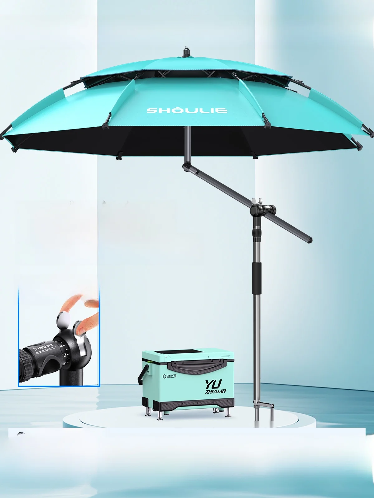 

Fiing Umbrella Outdoor Sunade Fiing Rain Umbrella Special Fiing Pole Umbrella Double Rotation Aluminum Alloy Sti