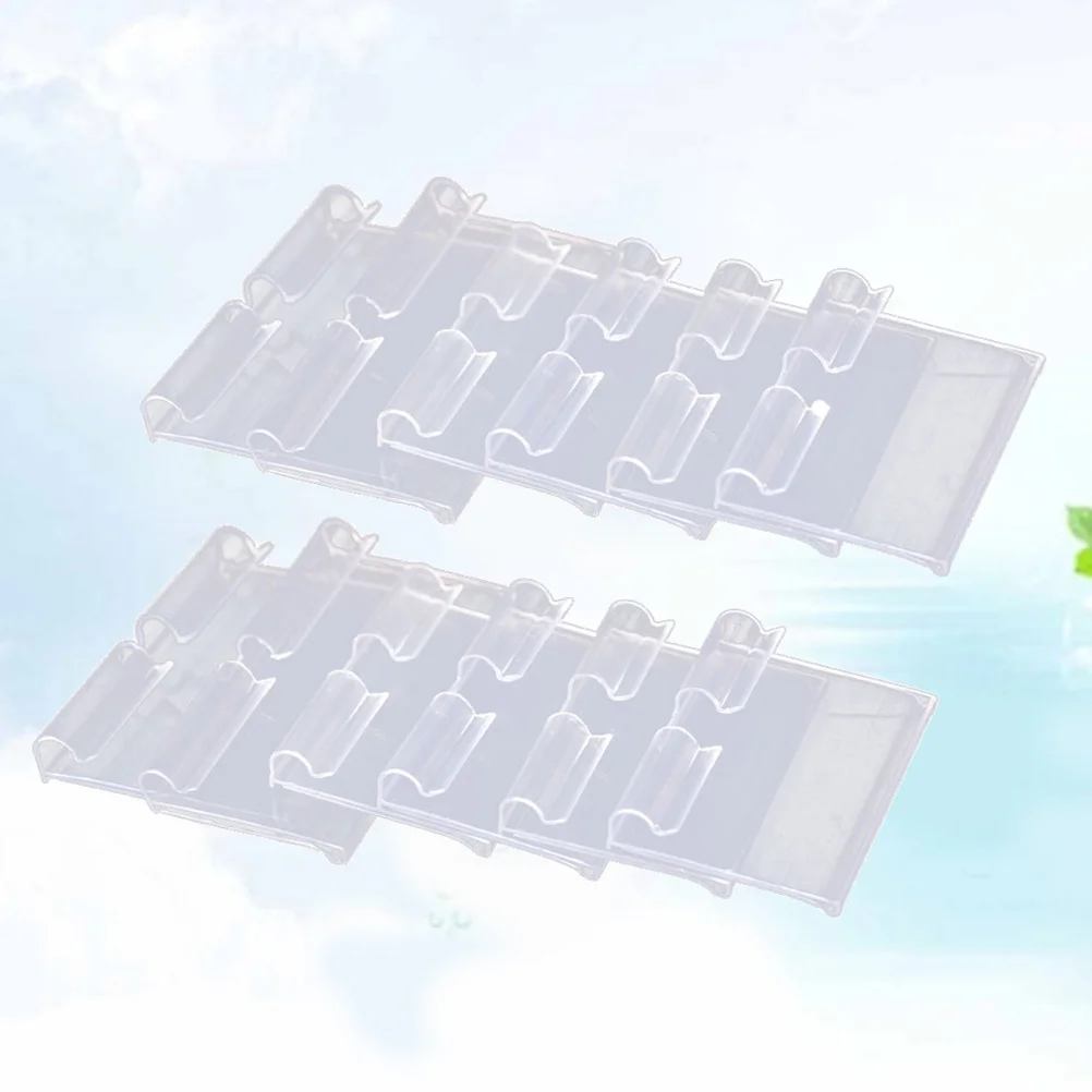 

50pcs Price Tags Transparent Pvc For Supermarket Shop Retail Store Use Clear Label Holder Easy Clip On Shelves Plastic Tag