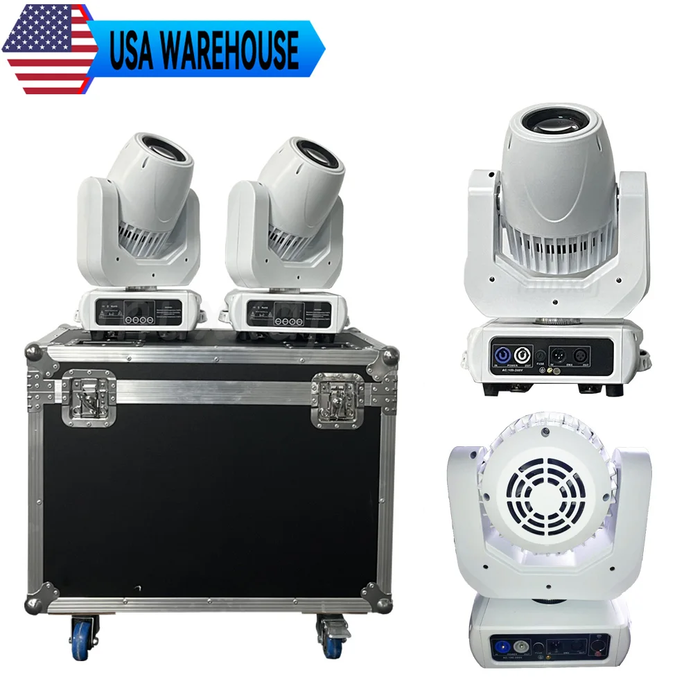 

2pcs With Case Stage Lighting 150w Led Spot Moving Head Light For Wedding DJ Night Club Stage Light